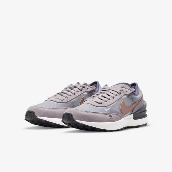 Trampki Dziecięce Nike Waffle One Older Białe Szare Metal Czerwone Brązowe | NK015WJC