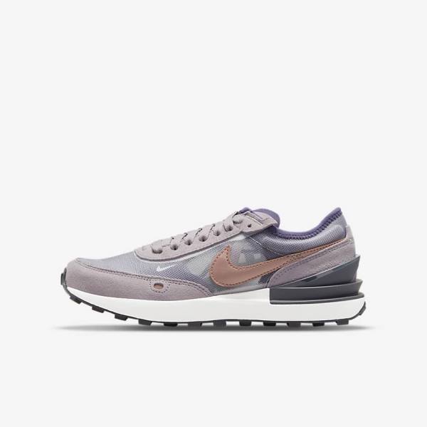 Trampki Dziecięce Nike Waffle One Older Białe Szare Metal Czerwone Brązowe | NK015WJC