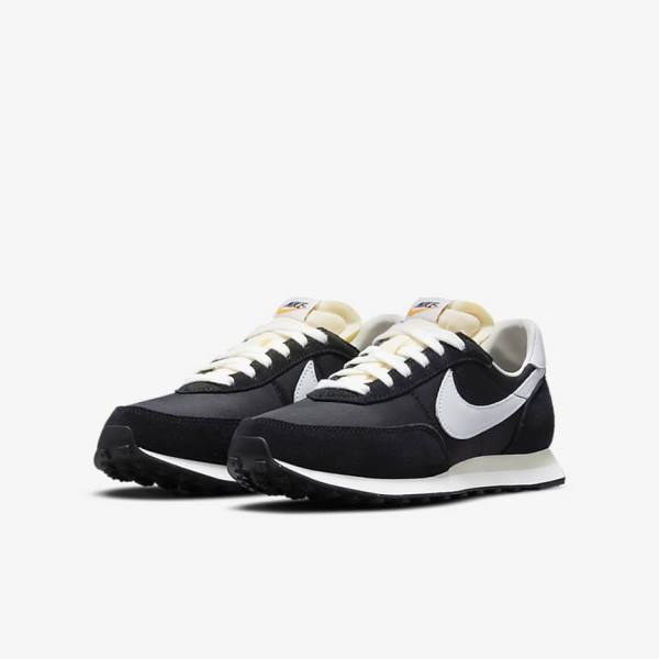 Trampki Dziecięce Nike Waffle Trainer 2 Older Czarne Pomarańczowe Białe | NK406XOA