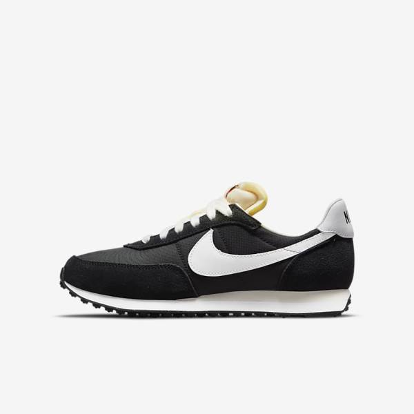 Trampki Dziecięce Nike Waffle Trainer 2 Older Czarne Pomarańczowe Białe | NK406XOA