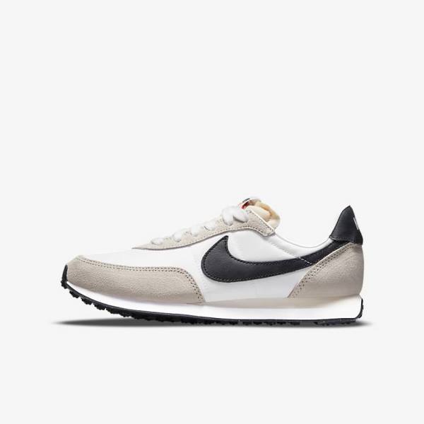 Trampki Dziecięce Nike Waffle Trainer 2 Older Białe Czarne | NK678CAS