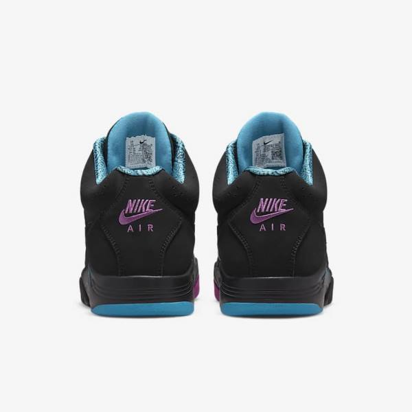 Trampki Męskie Nike Air Flight Lite Mid Czarne Turkusowe Czerwone Fioletowe Czarne | NK390VWD