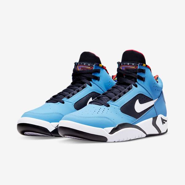 Trampki Męskie Nike Air Flight Lite Mid Niebieskie Czerwone Zielone Białe | NK392STC