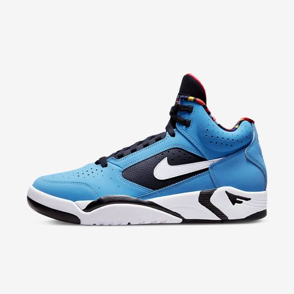 Trampki Męskie Nike Air Flight Lite Mid Niebieskie Czerwone Zielone Białe | NK392STC