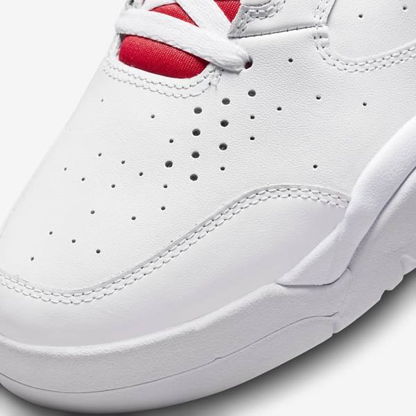 Trampki Męskie Nike Air Flight Lite Mid Białe Czerwone | NK701XSQ