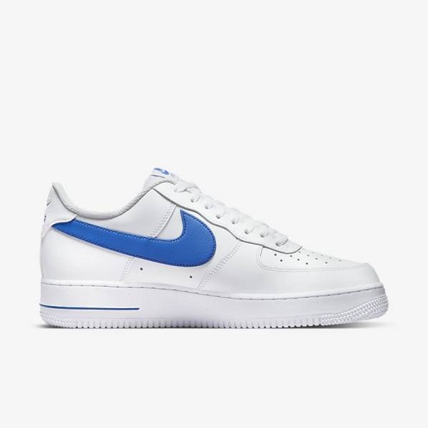 Trampki Męskie Nike Air Force 1 07 Białe Królewski Niebieski | NK317DQP