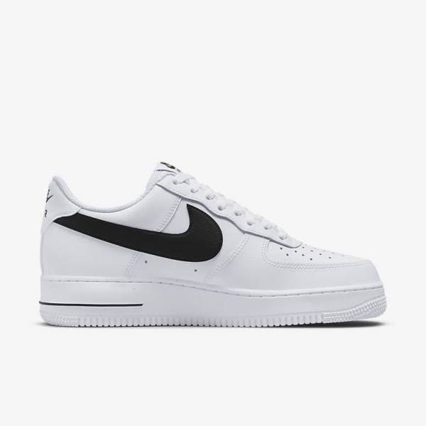 Trampki Męskie Nike Air Force 1 07 Białe Czarne | NK651KAM