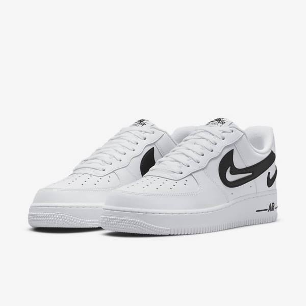 Trampki Męskie Nike Air Force 1 07 Białe Czarne | NK651KAM