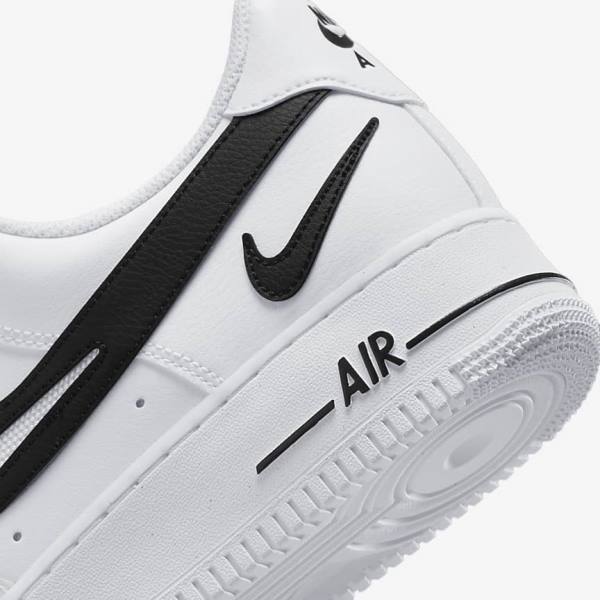 Trampki Męskie Nike Air Force 1 07 Białe Czarne | NK651KAM