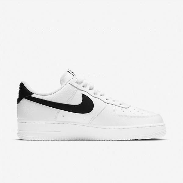 Trampki Męskie Nike Air Force 1 07 Białe Czarne | NK804COZ