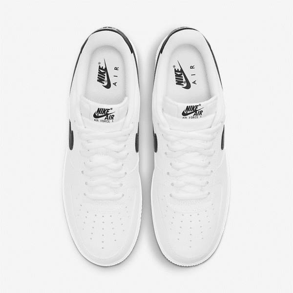 Trampki Męskie Nike Air Force 1 07 Białe Czarne | NK804COZ