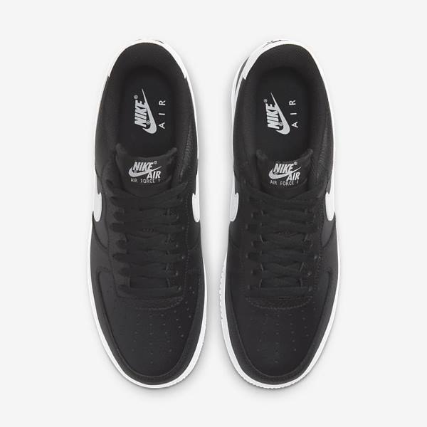 Trampki Męskie Nike Air Force 1 07 Czarne Białe | NK326JVZ