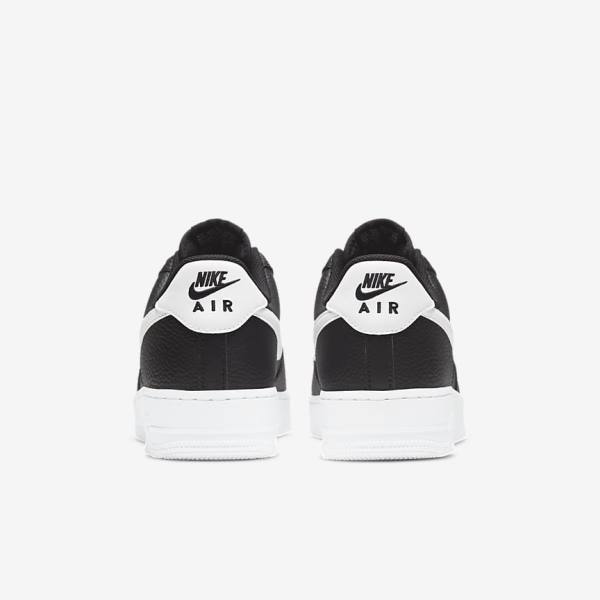 Trampki Męskie Nike Air Force 1 07 Czarne Białe | NK326JVZ