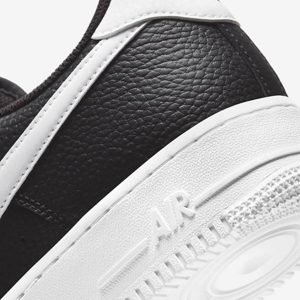 Trampki Męskie Nike Air Force 1 07 Czarne Białe | NK326JVZ