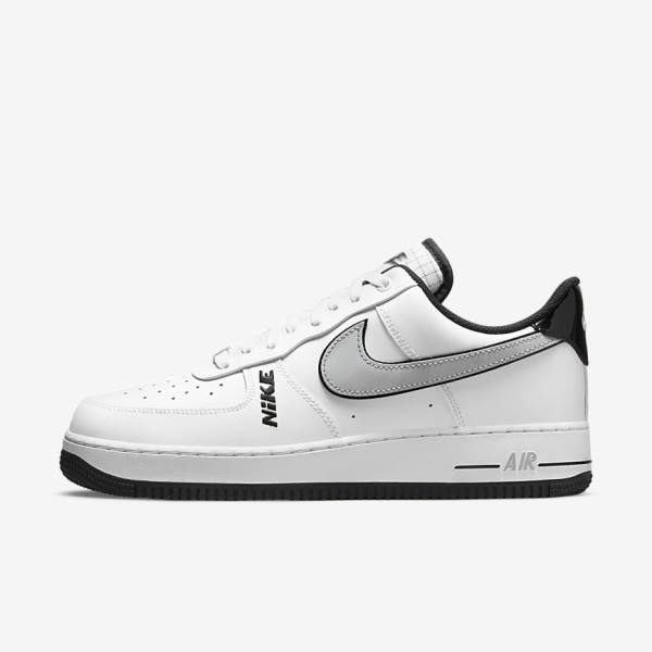 Trampki Męskie Nike Air Force 1 07 LV8 Białe Czarne Szare Białe | NK369PAY