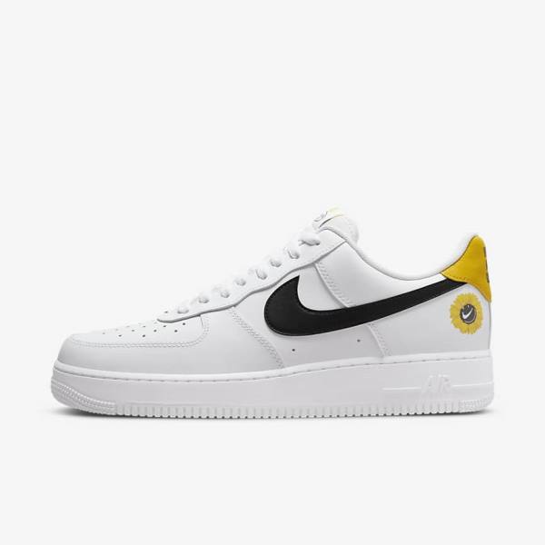 Trampki Męskie Nike Air Force 1 07 LV8 Białe Żółte Czarne | NK548RWU