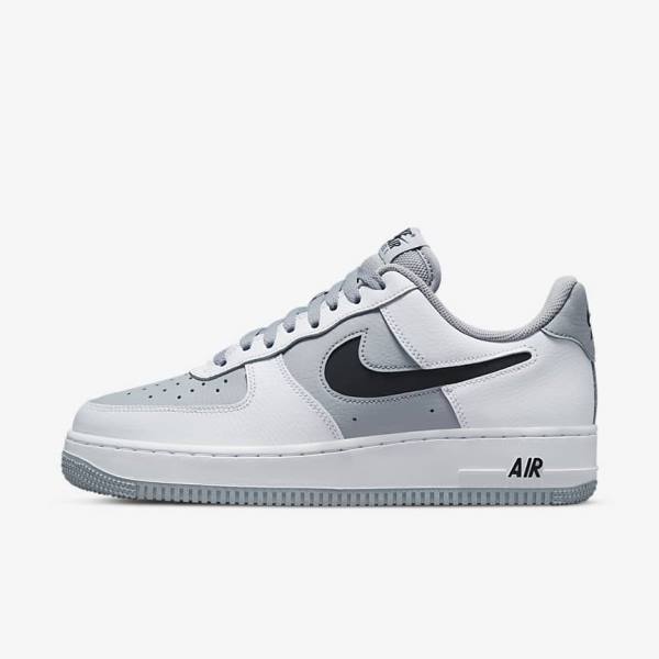 Trampki Męskie Nike Air Force 1 07 LV8 Białe Szare Czarne | NK649QYB