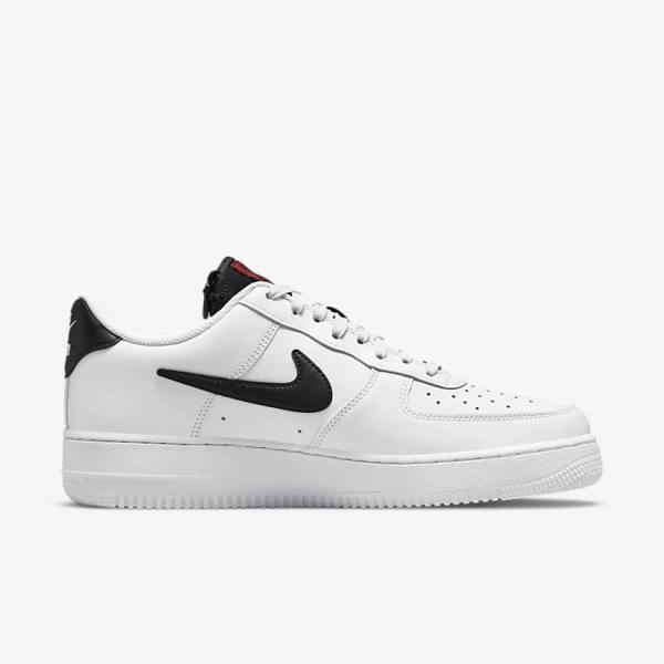 Trampki Męskie Nike Air Force 1 07 Premium Białe Bordowe Czerwone Czarne | NK371EVY