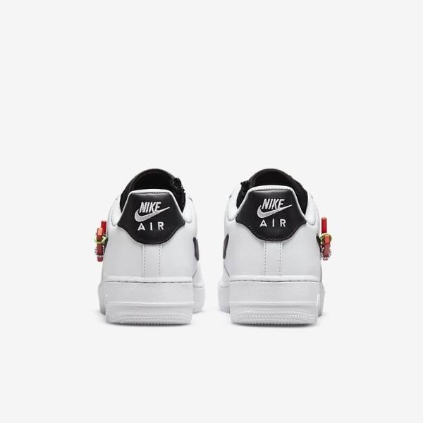 Trampki Męskie Nike Air Force 1 07 Premium Białe Bordowe Czerwone Czarne | NK371EVY