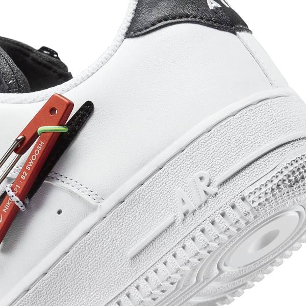 Trampki Męskie Nike Air Force 1 07 Premium Białe Bordowe Czerwone Czarne | NK371EVY