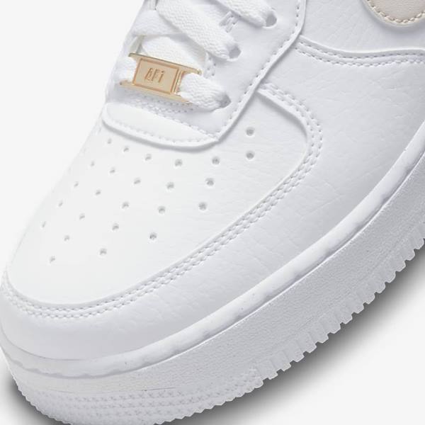 Trampki Męskie Nike Air Force 1 Białe Zielone Metal Srebrne Czerwone | NK376GBY