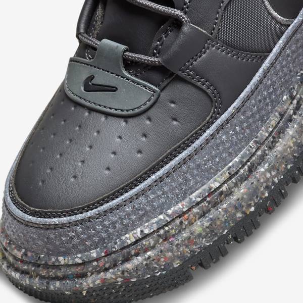 Trampki Męskie Nike Air Force 1 Boot Ciemny Szare Czarne | NK750USD