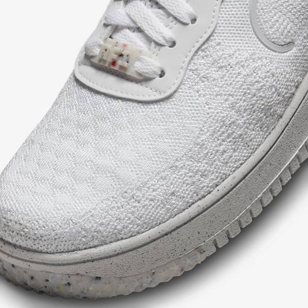 Trampki Męskie Nike Air Force 1 Crater Flyknit Next Nature Białe Platyna Białe | NK912UMC