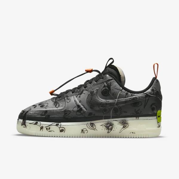 Trampki Męskie Nike Air Force 1 Experimental Czarne Białe | NK052GVA