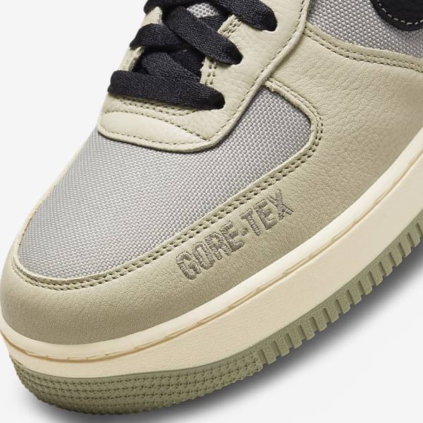 Trampki Męskie Nike Air Force 1 GTX Khaki Białe Czarne | NK436WMC