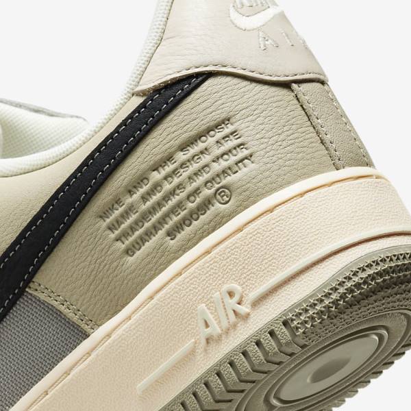 Trampki Męskie Nike Air Force 1 GTX Khaki Białe Czarne | NK436WMC