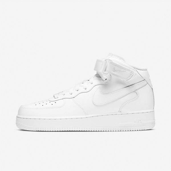 Trampki Męskie Nike Air Force 1 Mid 07 Białe | NK027DWP