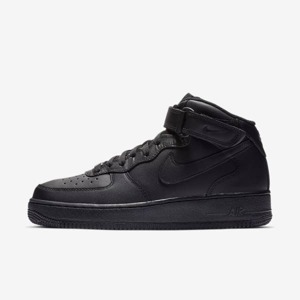 Trampki Męskie Nike Air Force 1 Mid 07 Czarne | NK691YPS