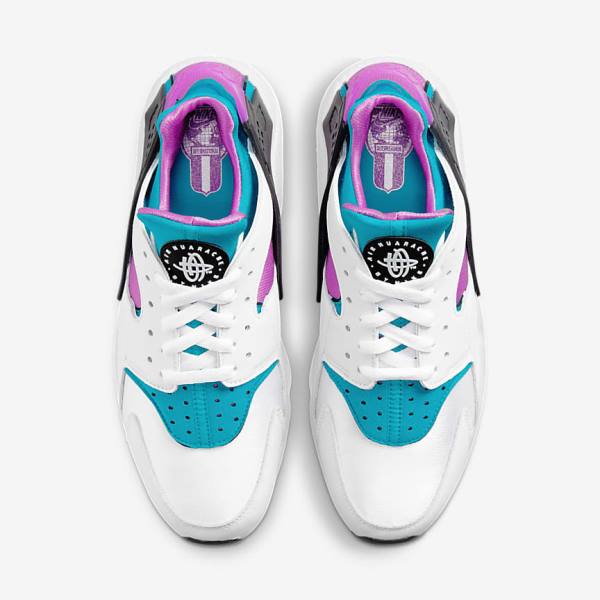 Trampki Męskie Nike Air Huarache Białe Czarne | NK230BDN