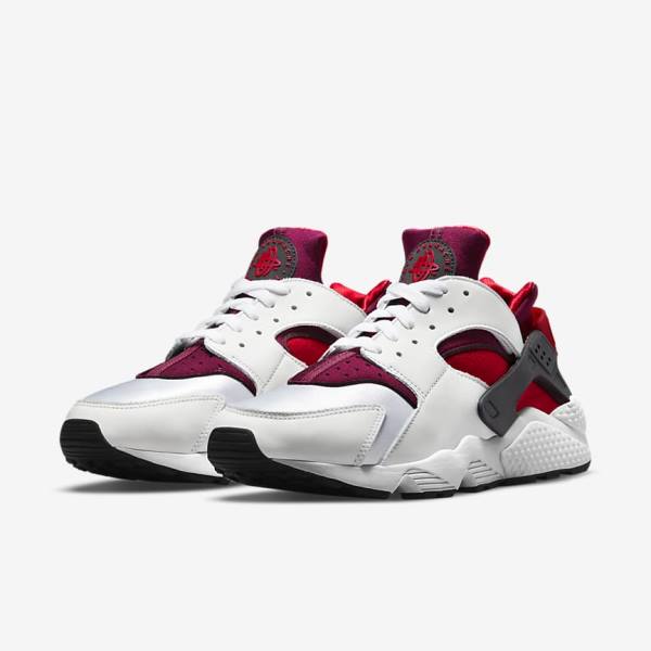 Trampki Męskie Nike Air Huarache Białe Czerwone Czarne Czerwone | NK831STR