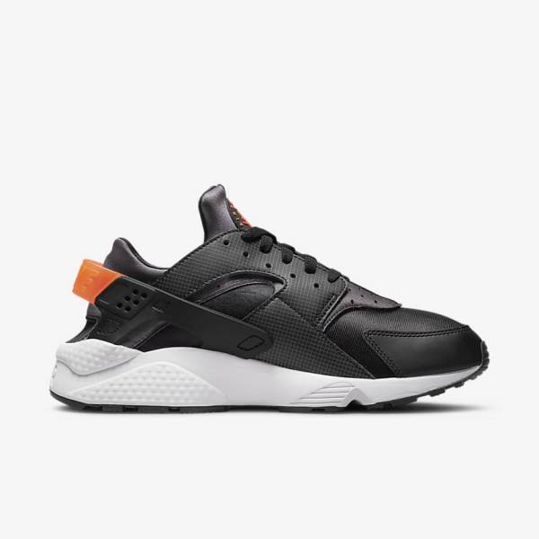 Trampki Męskie Nike Air Huarache Czarne Pomarańczowe Szare Białe | NK027VJI