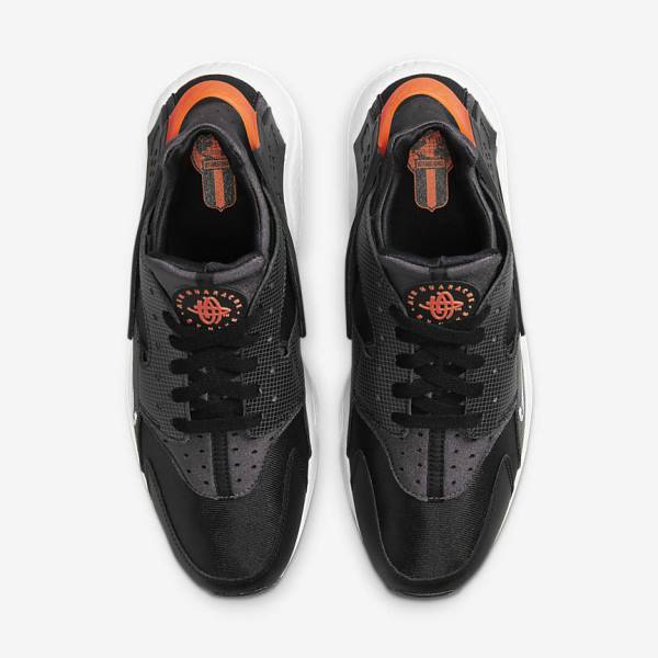 Trampki Męskie Nike Air Huarache Czarne Pomarańczowe Szare Białe | NK027VJI