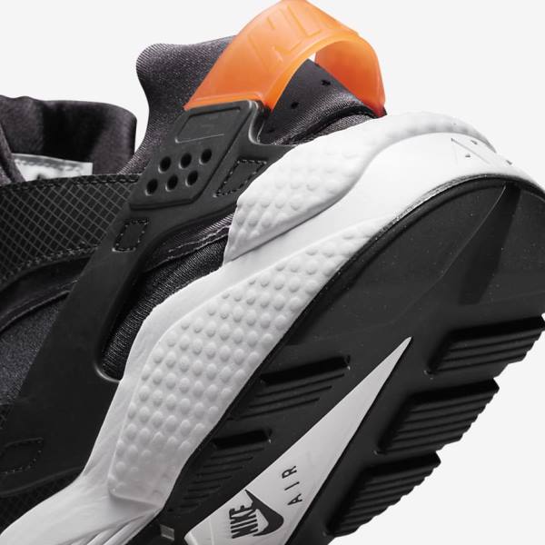 Trampki Męskie Nike Air Huarache Czarne Pomarańczowe Szare Białe | NK027VJI