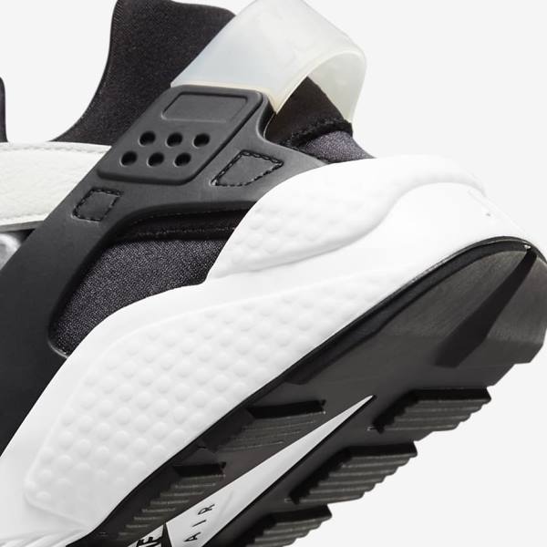 Trampki Męskie Nike Air Huarache Czarne Białe | NK273WMV