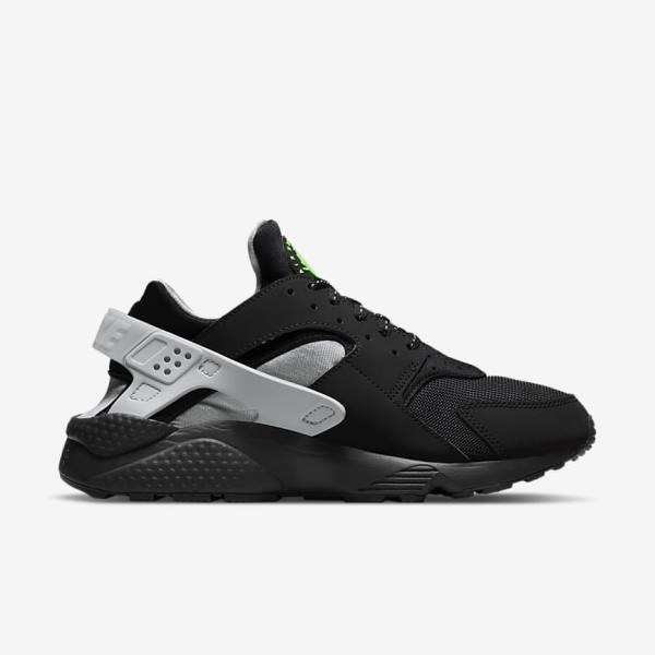 Trampki Męskie Nike Air Huarache Czarne Metal Srebrne Srebrne Zielone | NK297CQY