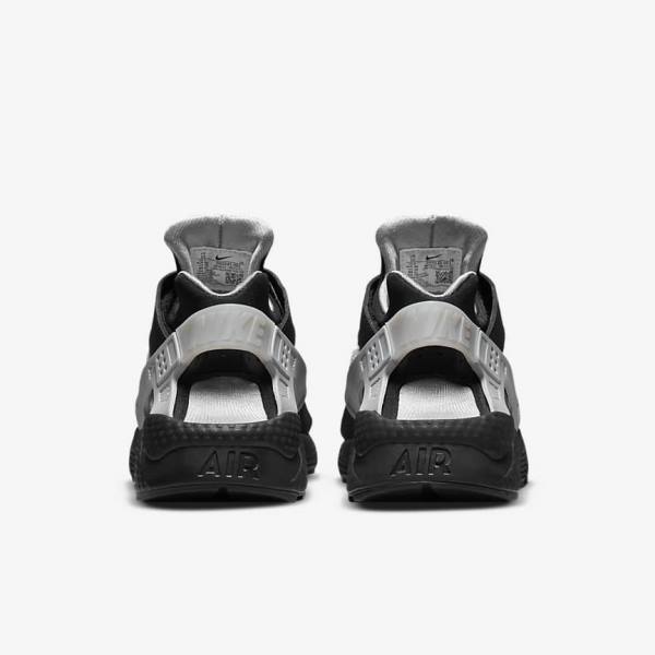 Trampki Męskie Nike Air Huarache Czarne Metal Srebrne Srebrne Zielone | NK297CQY