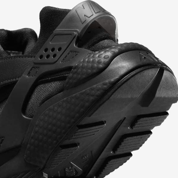 Trampki Męskie Nike Air Huarache Czarne Ciemny Szare | NK492NUB