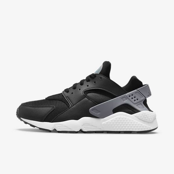 Trampki Męskie Nike Air Huarache J22 Czarne Szare Białe | NK284PBJ