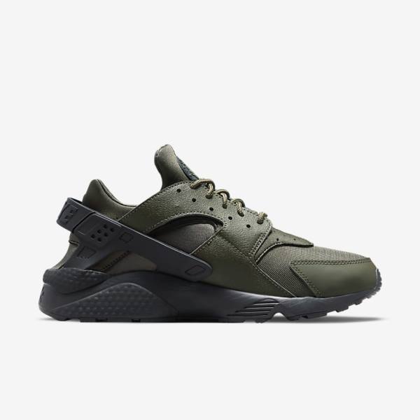 Trampki Męskie Nike Air Huarache Khaki Czarne Złote Khaki | NK248HJA