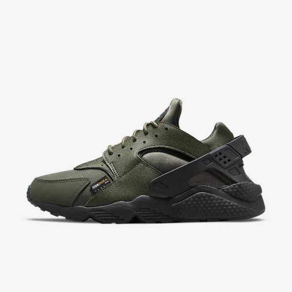 Trampki Męskie Nike Air Huarache Khaki Czarne Złote Khaki | NK248HJA