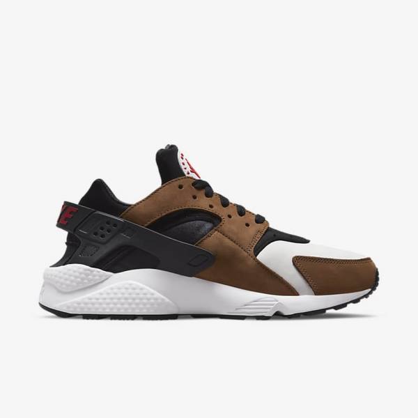 Trampki Męskie Nike Air Huarache LE Czarne Białe Czerwone | NK372XSF