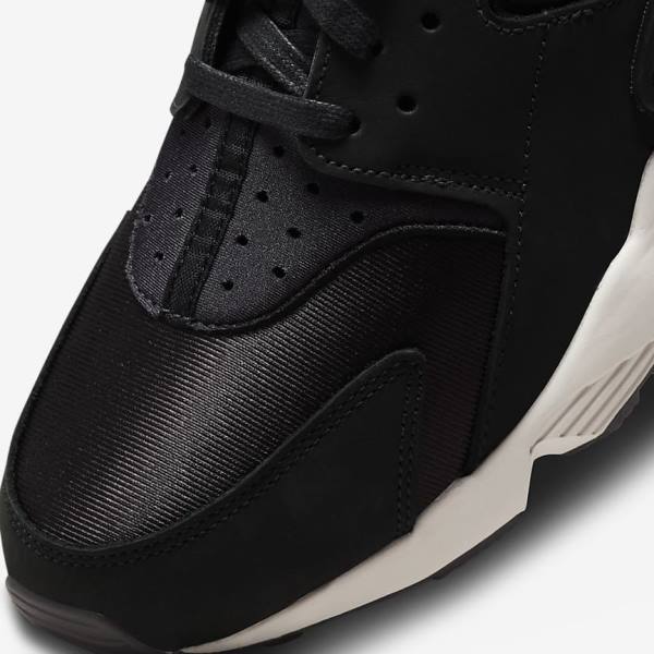 Trampki Męskie Nike Air Huarache LE Czarne Białe | NK913FGR