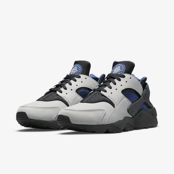 Trampki Męskie Nike Air Huarache LE Szare Czarne Granatowe | NK629YEM