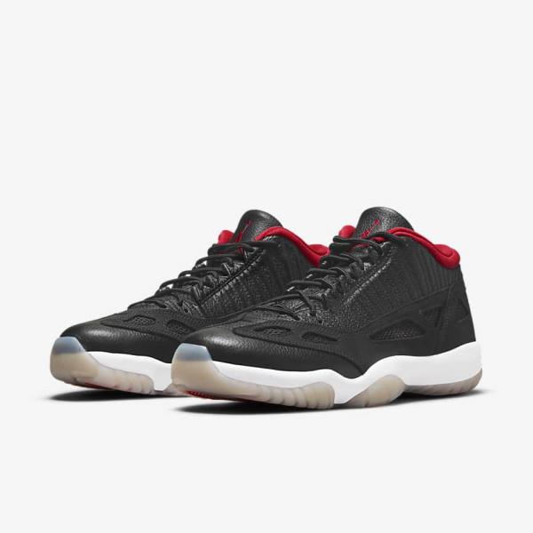 Trampki Męskie Nike Air Jordan 11 Retro Low IE Czarne Kolorowe Czerwone | NK375KMY