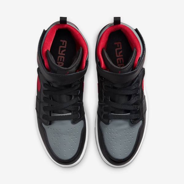 Trampki Męskie Nike Air Jordan 1 Hi FlyEase Czarne Szare Białe Czerwone | NK420YND