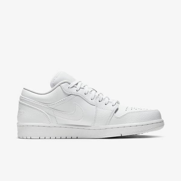 Trampki Męskie Nike Air Jordan 1 Low Białe | NK302HFP